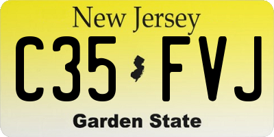 NJ license plate C35FVJ