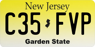 NJ license plate C35FVP