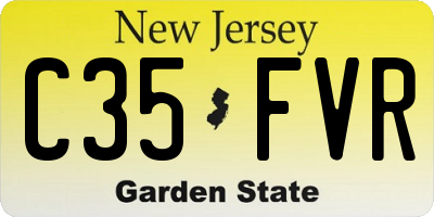 NJ license plate C35FVR
