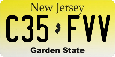 NJ license plate C35FVV