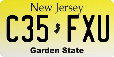 NJ license plate C35FXU