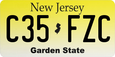 NJ license plate C35FZC