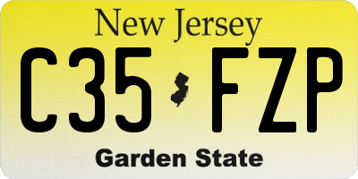 NJ license plate C35FZP
