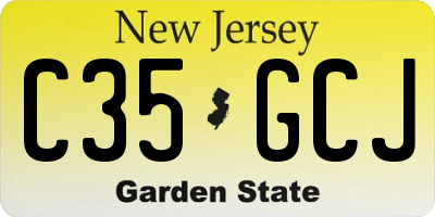 NJ license plate C35GCJ