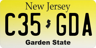 NJ license plate C35GDA