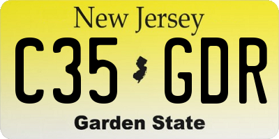 NJ license plate C35GDR