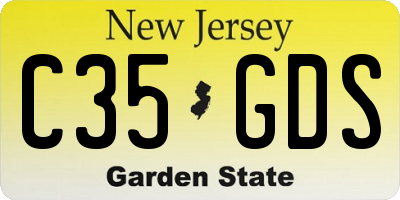 NJ license plate C35GDS