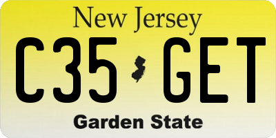 NJ license plate C35GET