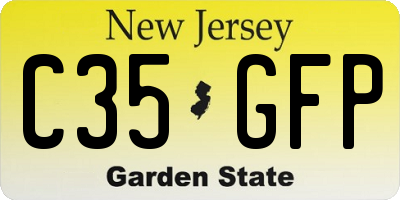 NJ license plate C35GFP