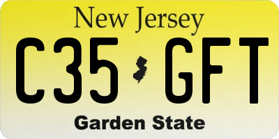 NJ license plate C35GFT