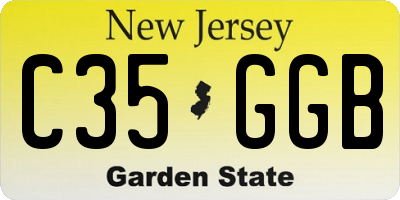 NJ license plate C35GGB