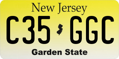 NJ license plate C35GGC