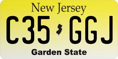 NJ license plate C35GGJ