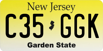 NJ license plate C35GGK