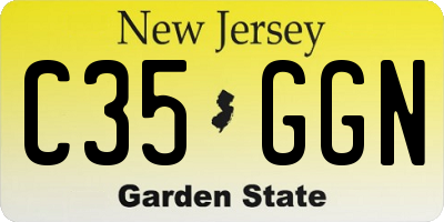 NJ license plate C35GGN