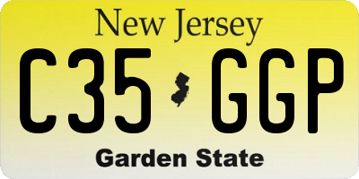 NJ license plate C35GGP