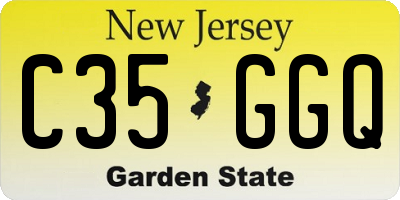 NJ license plate C35GGQ