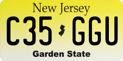 NJ license plate C35GGU