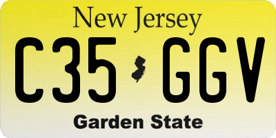NJ license plate C35GGV
