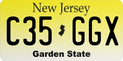 NJ license plate C35GGX