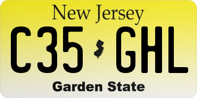 NJ license plate C35GHL