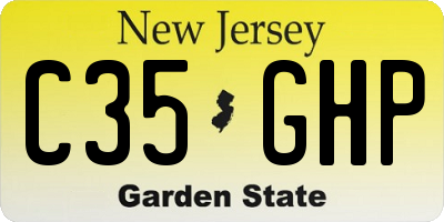 NJ license plate C35GHP