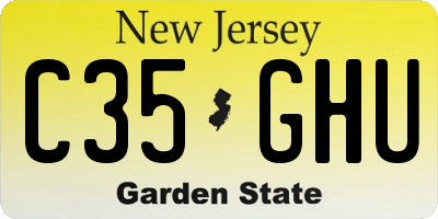 NJ license plate C35GHU