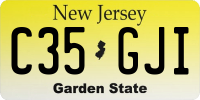 NJ license plate C35GJI