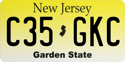 NJ license plate C35GKC