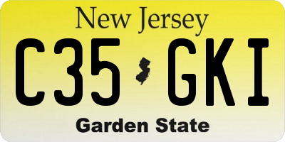 NJ license plate C35GKI