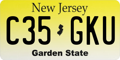 NJ license plate C35GKU