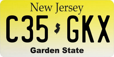 NJ license plate C35GKX