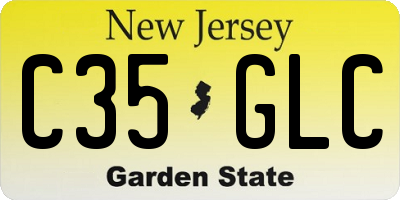 NJ license plate C35GLC
