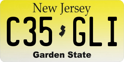 NJ license plate C35GLI