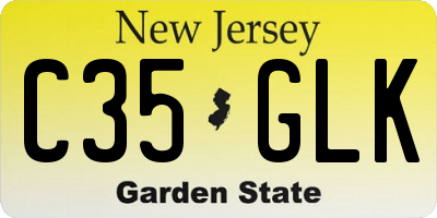 NJ license plate C35GLK