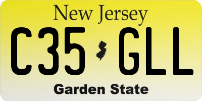 NJ license plate C35GLL