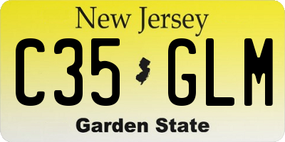 NJ license plate C35GLM