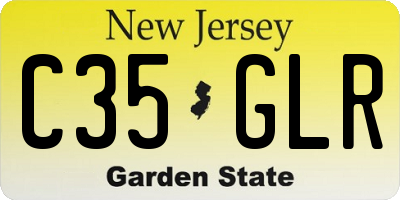 NJ license plate C35GLR
