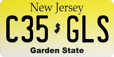 NJ license plate C35GLS