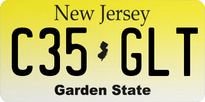 NJ license plate C35GLT