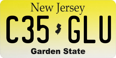 NJ license plate C35GLU