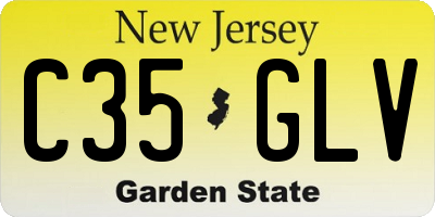 NJ license plate C35GLV