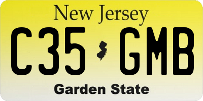 NJ license plate C35GMB