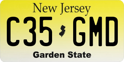NJ license plate C35GMD