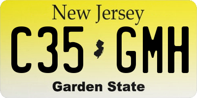 NJ license plate C35GMH
