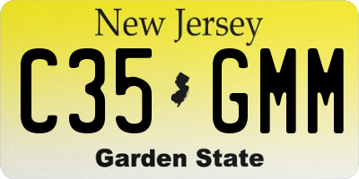 NJ license plate C35GMM