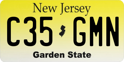 NJ license plate C35GMN