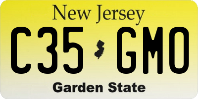 NJ license plate C35GMO