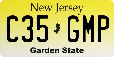 NJ license plate C35GMP