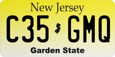 NJ license plate C35GMQ